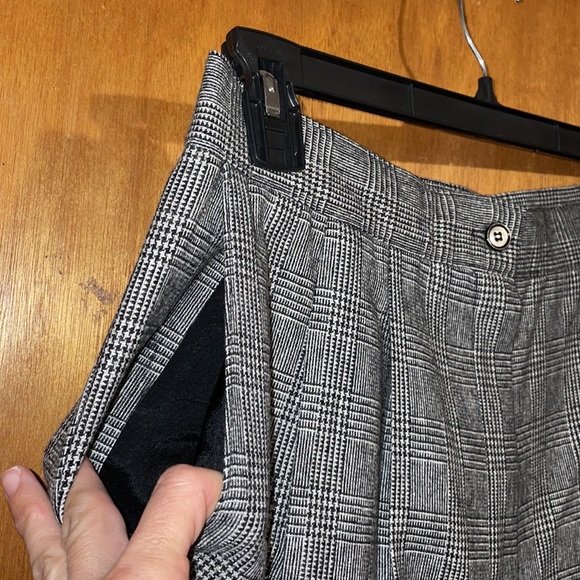 •ALFRED DUNNER•NWT BLACK & WHITE PLAID PLEATED WOOL BLEND TROUSERS SIZE 16 - Picture 5 of 10